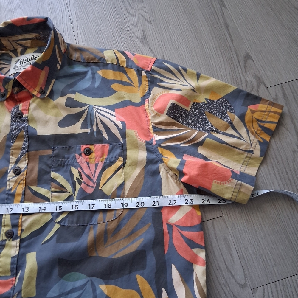Howler Brothers Mansfield Shirt Absract Savannah Petrol L - Picture 12 of 15